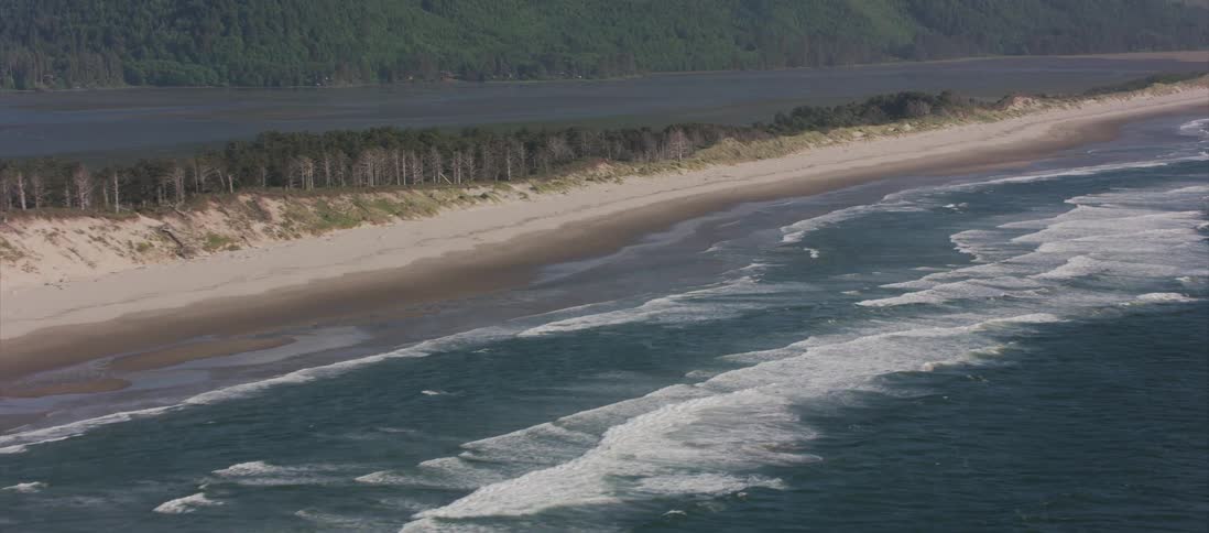Waves rolling towards the beach