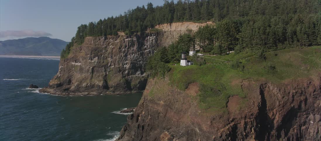 Waterfront meeting large cliffs