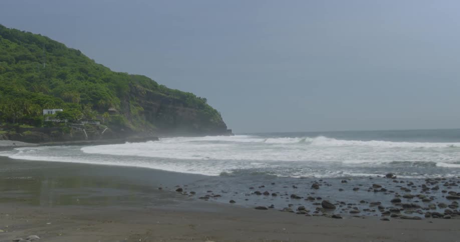 A rocky beach during the day