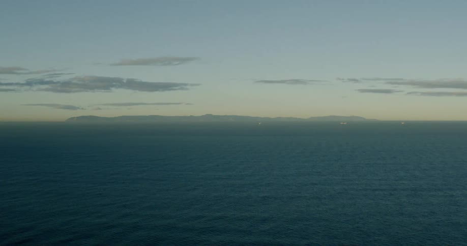 Ocean view with mountains in the far distance
