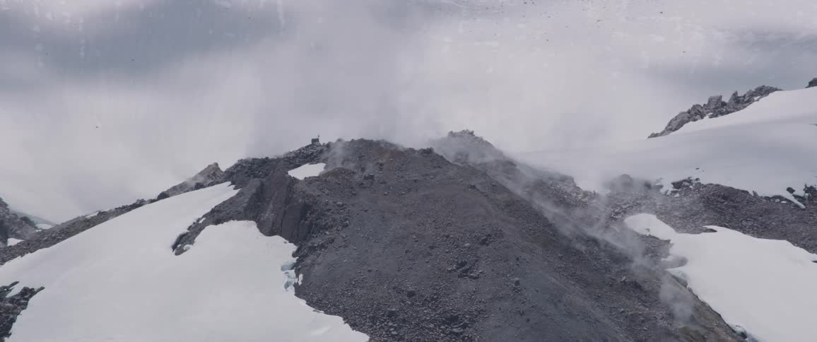 Snow covered mountain top