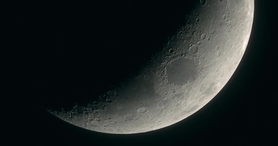 The Moon is high in the sky