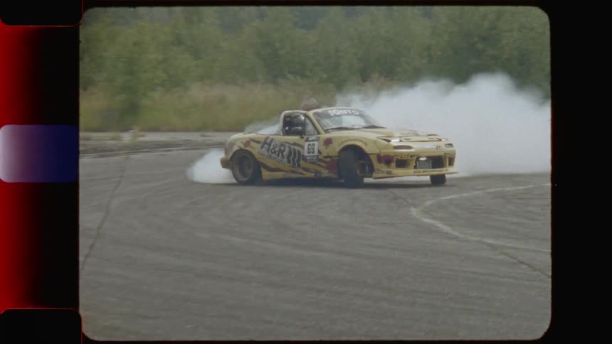 Car doing a donut