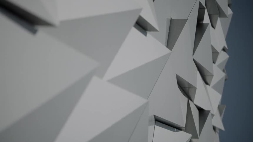 Geometric surface against blue sky