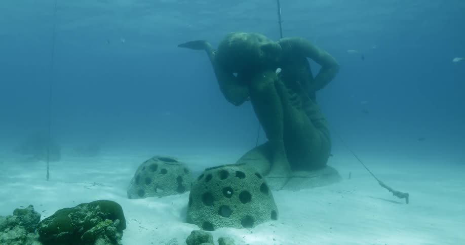 Statues underwater