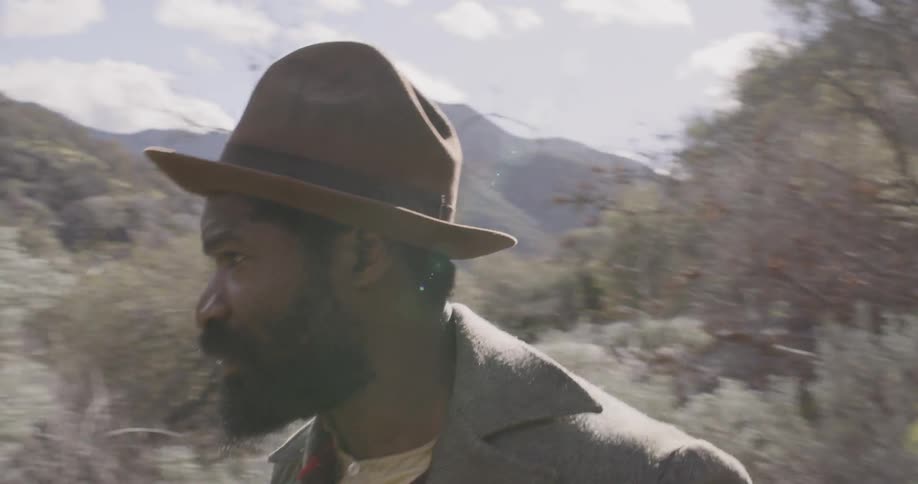 A man hikes with a pack