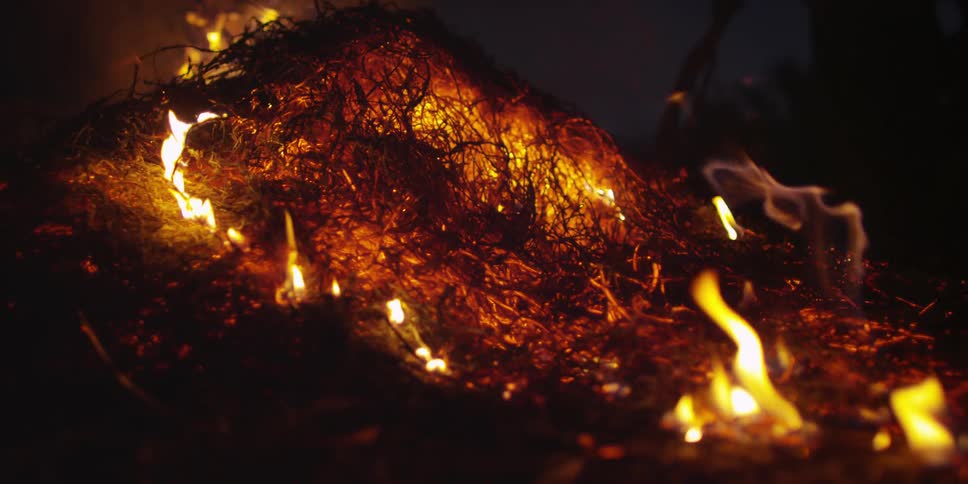Hot burning embers