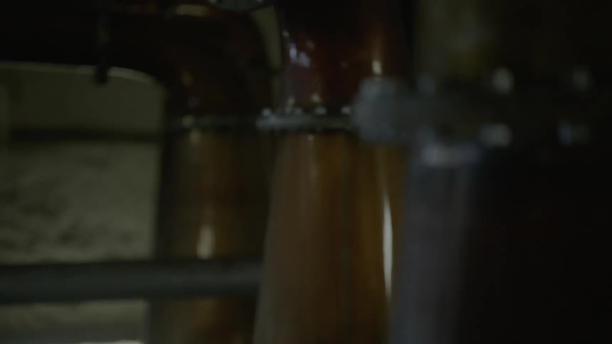 Close up of piping on a brewery