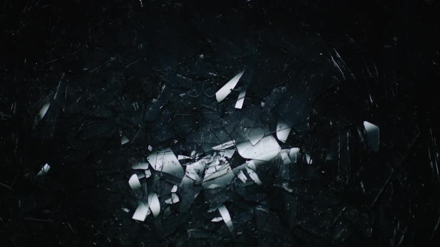 Light reflecting off broken glass