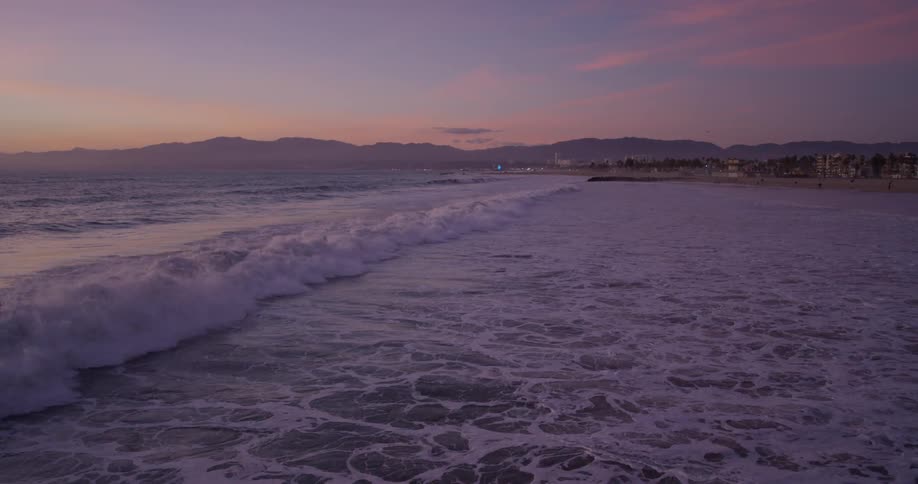 Large waves roll ashore