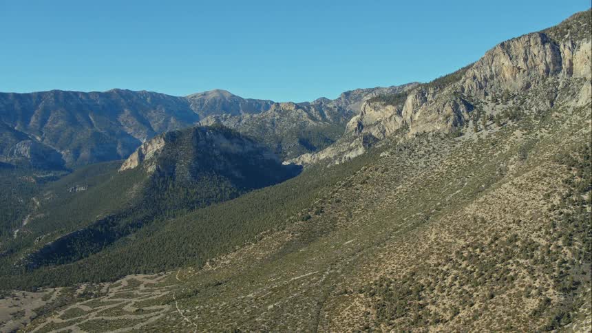 View of cliffs and hills
