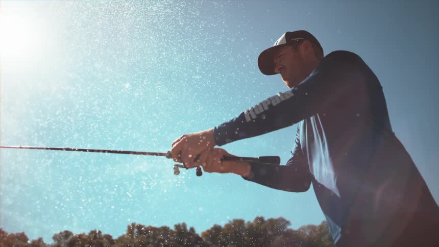 A man is fishing
