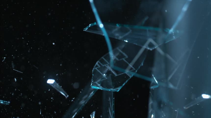 A ball shattering glass