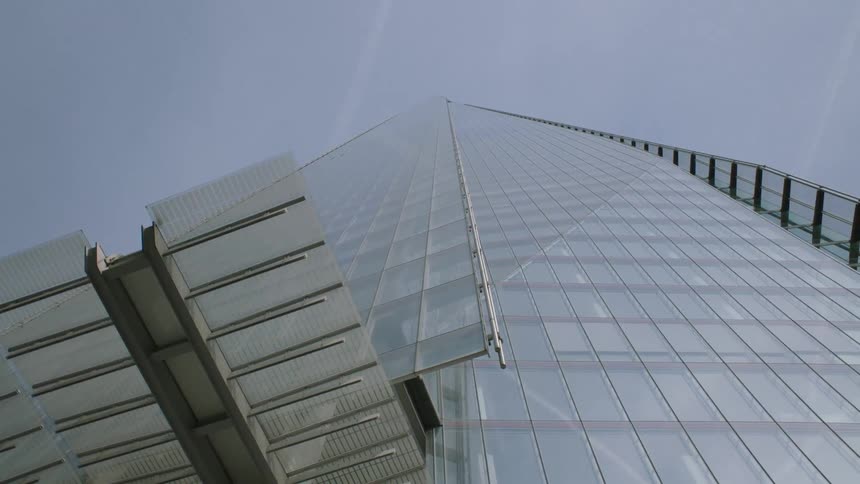 A skyscraper on a clear day