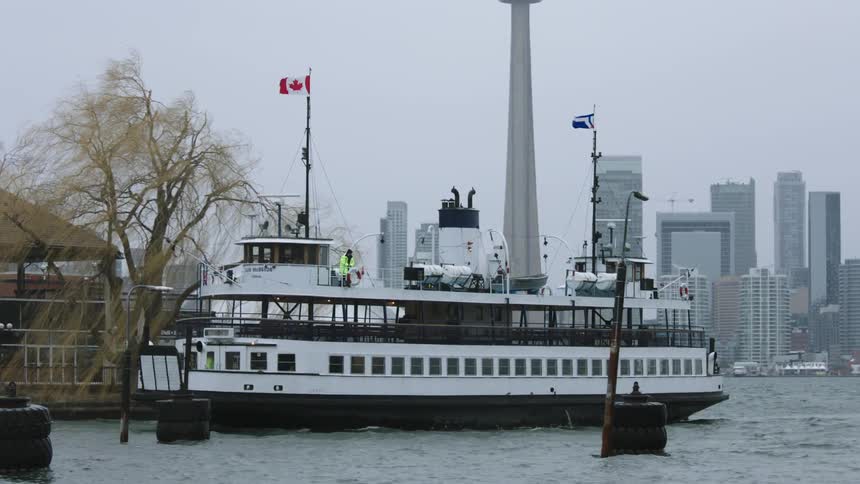 A large white boat