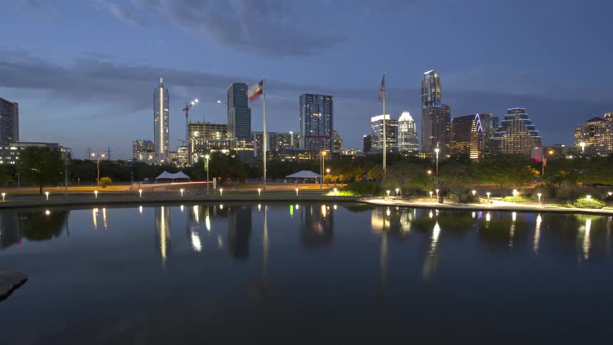 A city skyline