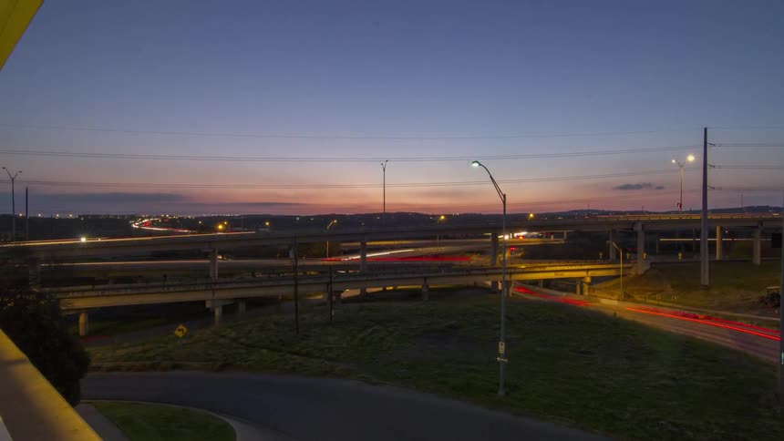 Timelapse of a highway interchange