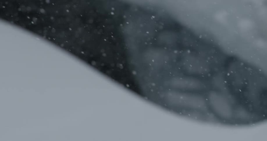 Snow falling to the ground