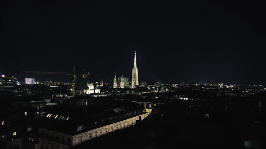 Timelapse of a city at night