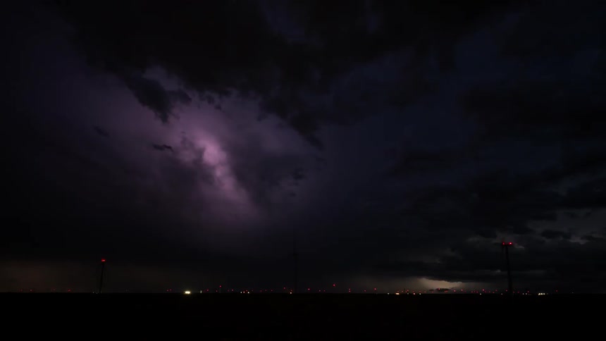 Lighting above a wind farm