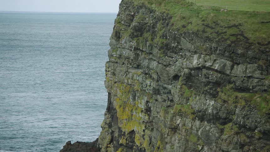 A large cliff near the ocean