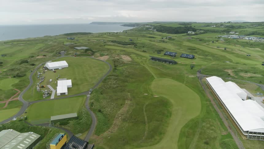 An overview of a large golf course