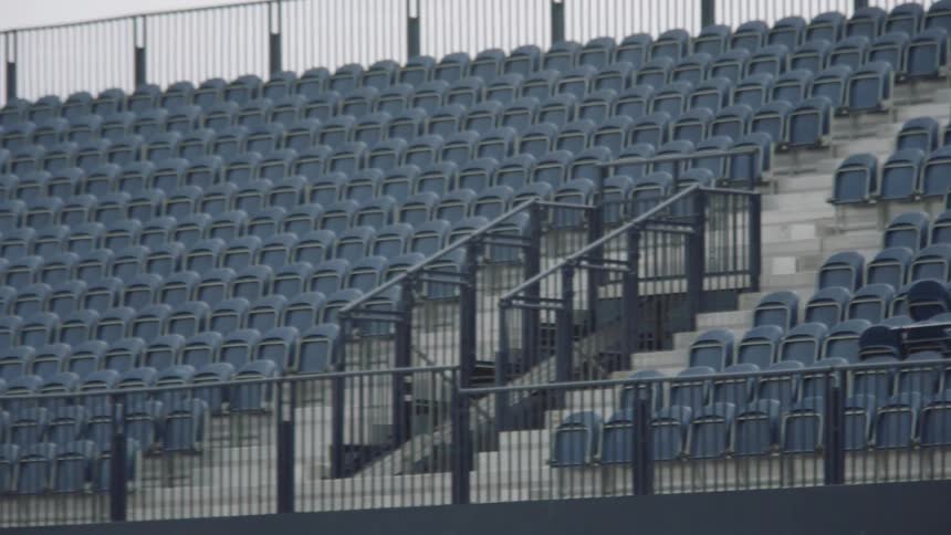 A stadium of empty seats
