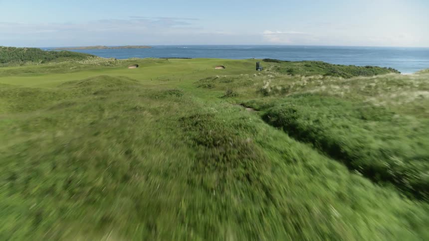 Fields near the ocean