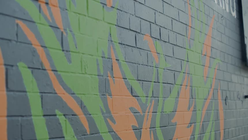Painting on the side of a wall