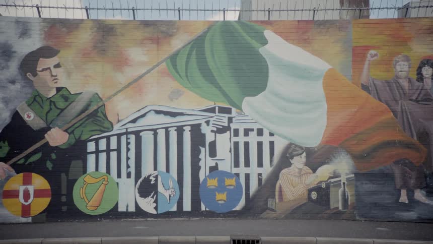 A painted mural street side