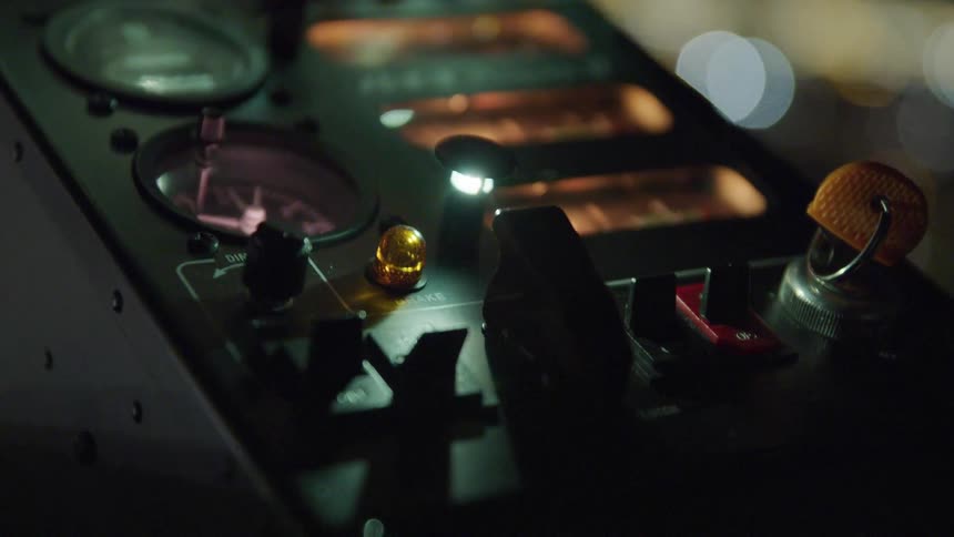 Machine with a key in ignition