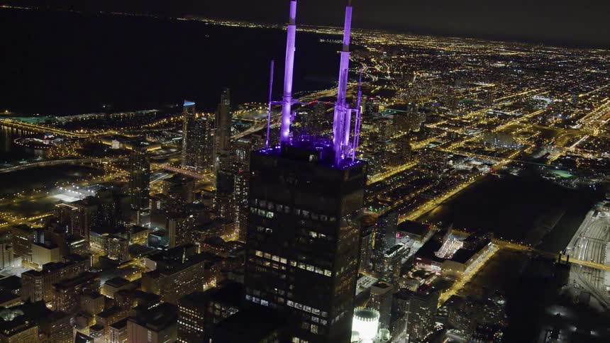 Downtown at night
