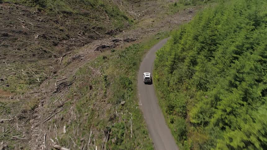 Car driving on a mountian