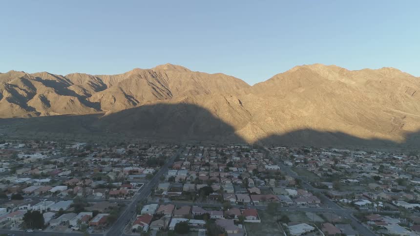 City close to mountains