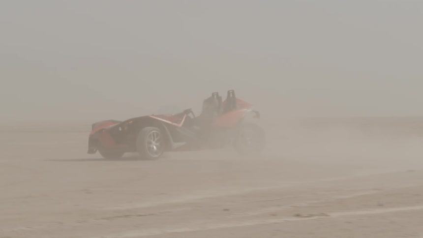 Car donuts in the desert