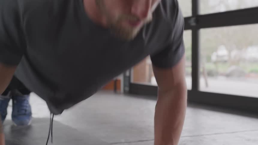 Man doing push ups