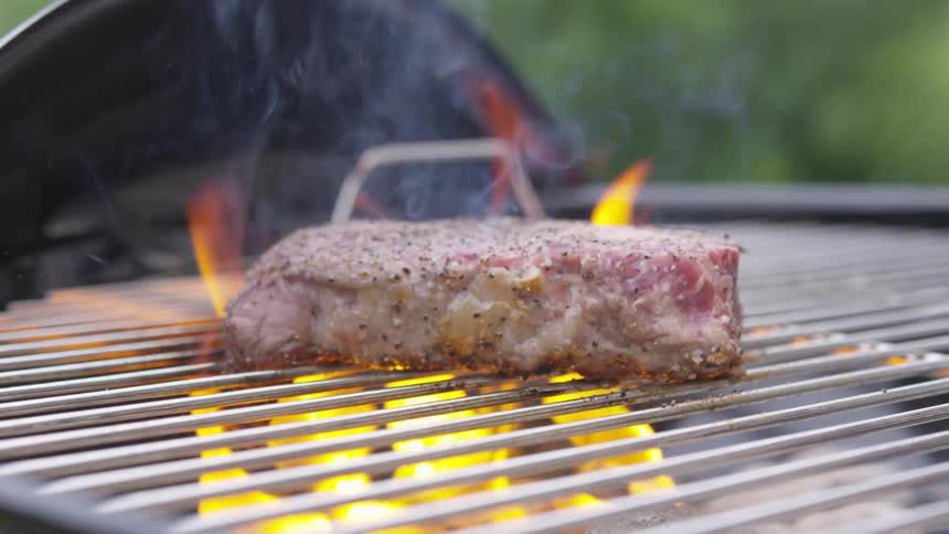 Meat on the grill