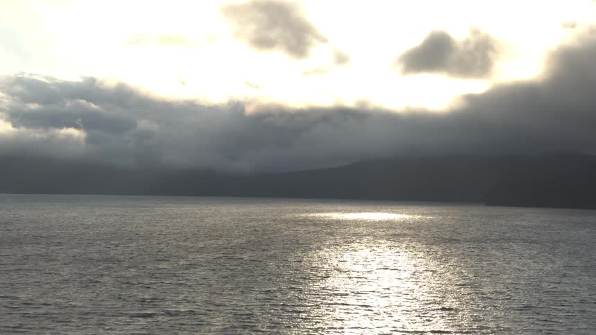 Waves are moving in the ocean