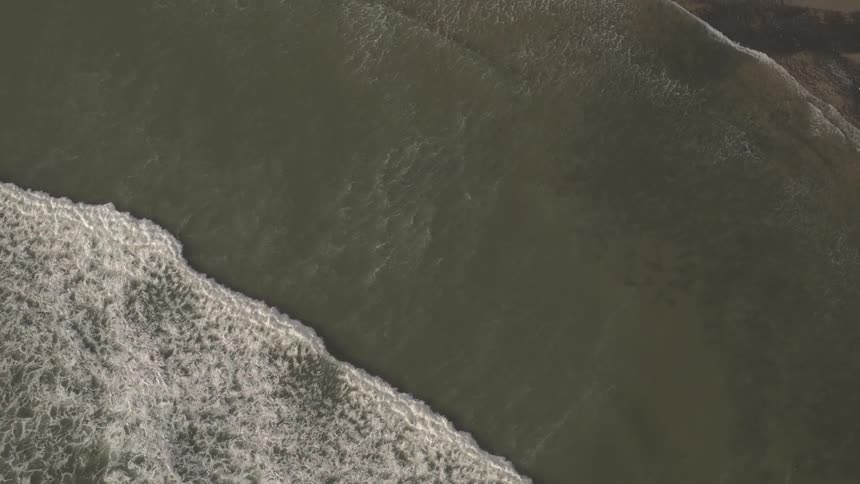 Waves crashing ashore