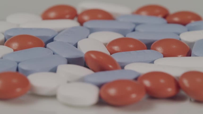 Pills on a table