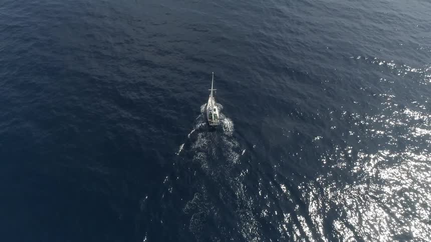Boat sailing on the ocean