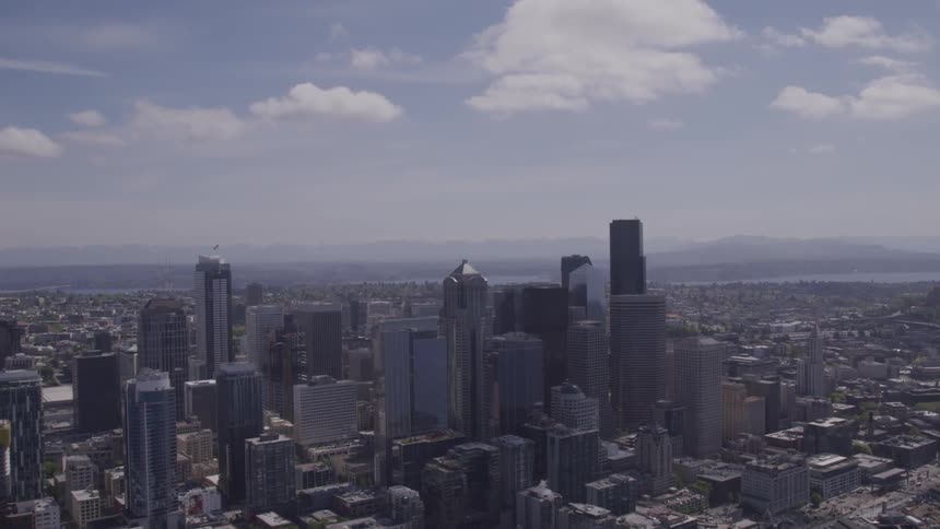A city view from a distance