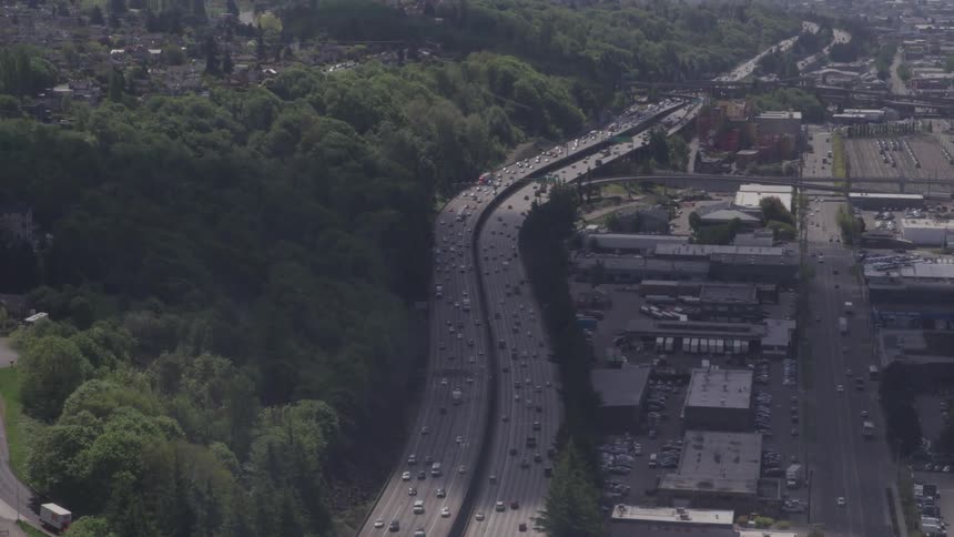A view of the highway from above