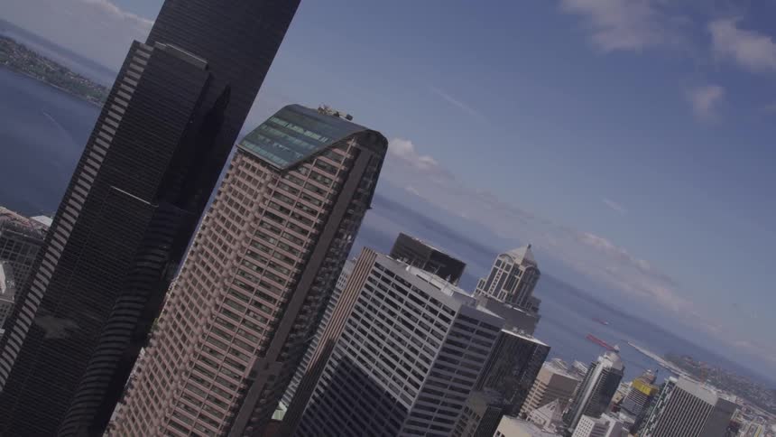 View of the waterfront and city