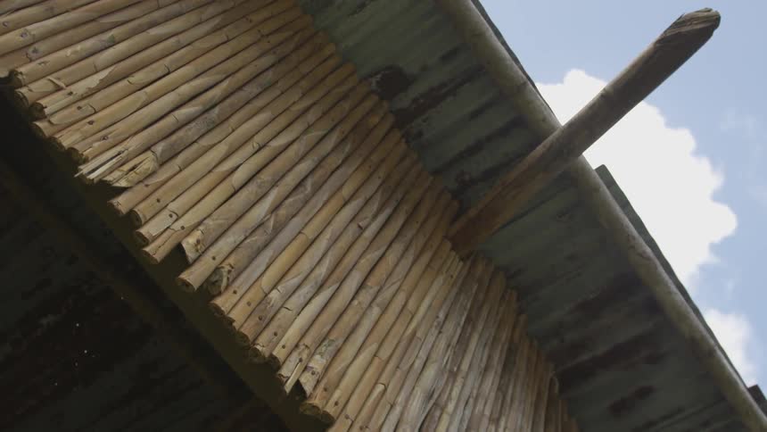 Wooden planks on a building