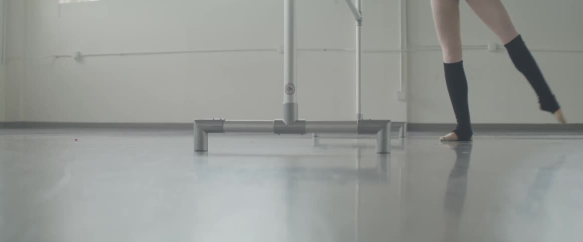 Woman exercising ballet at the studio