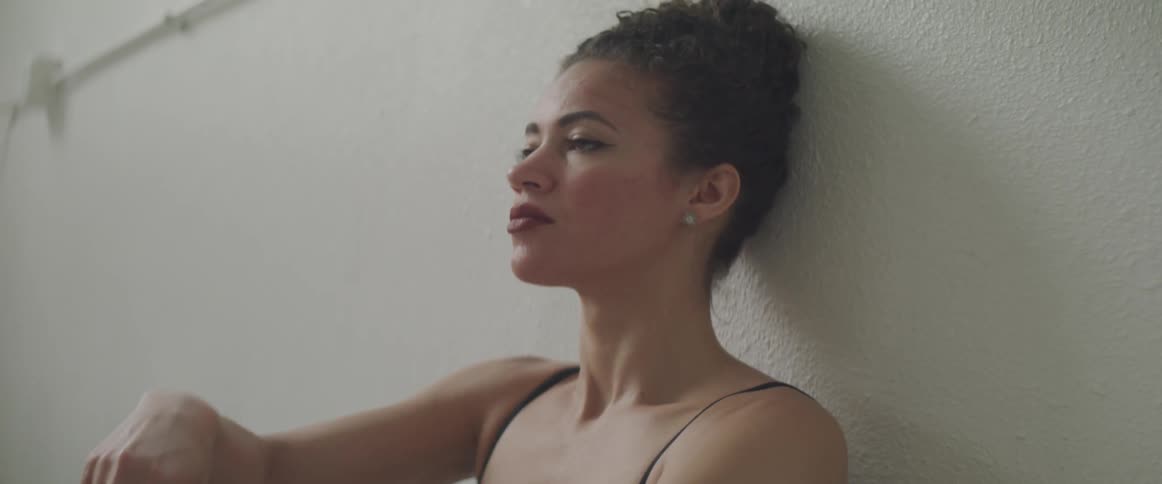 Beautiful woman rest after dancing exercise