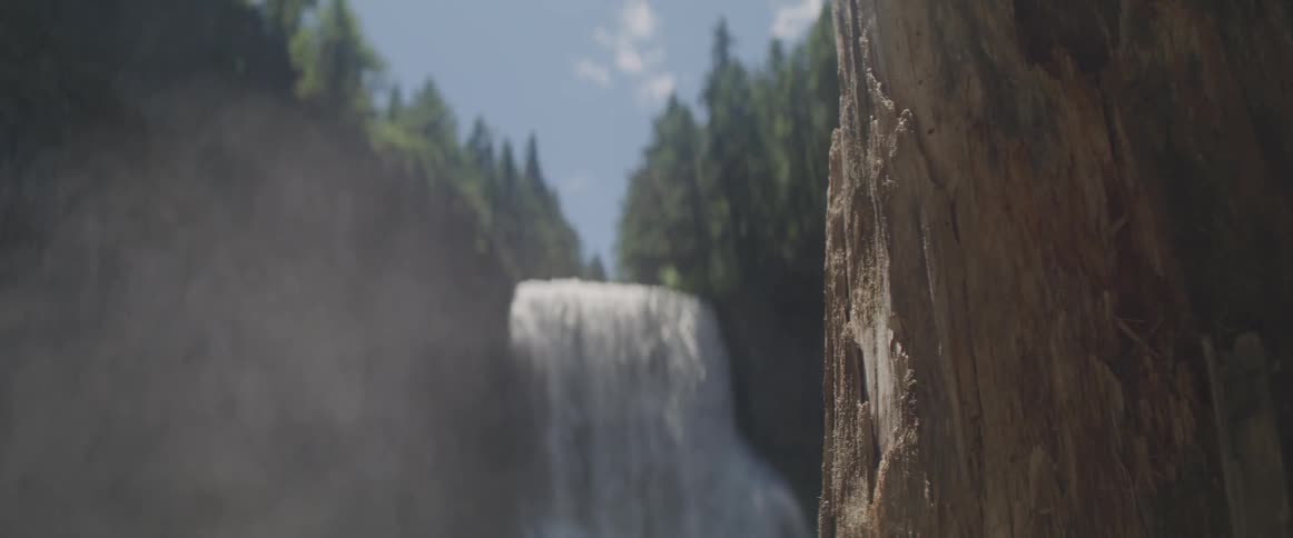 Waterfall near a cliff