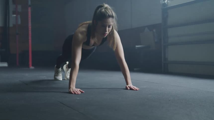 Girl doing push ups