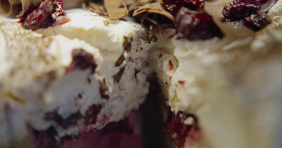 A cake with chocolate and raisins